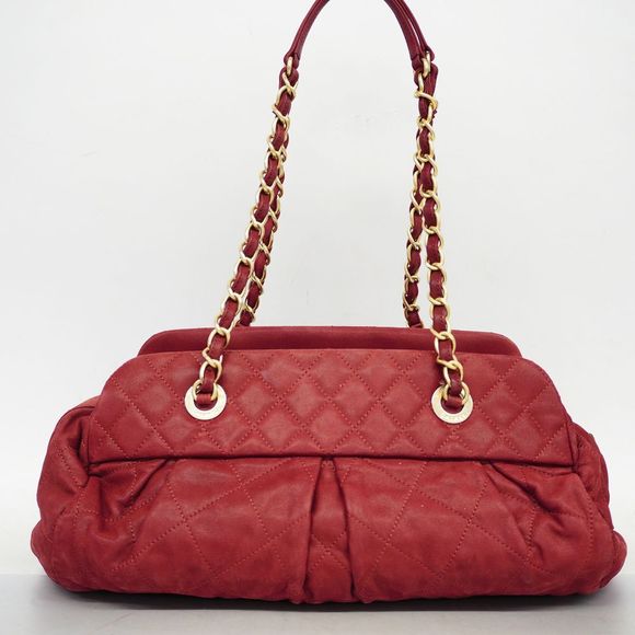 Chanel Matelasse Chain Shoulder Bag Coated Canvas Red Gold Metal Fittings - Picture 9 of 9